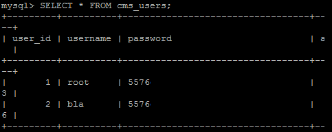 Même mot de passe en base CMS Made Simple