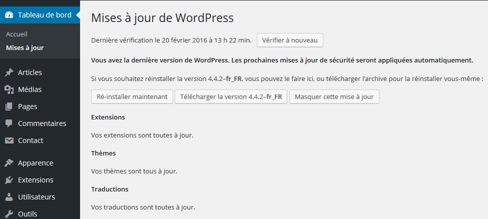 Guide de durcissement de configuration WordPress