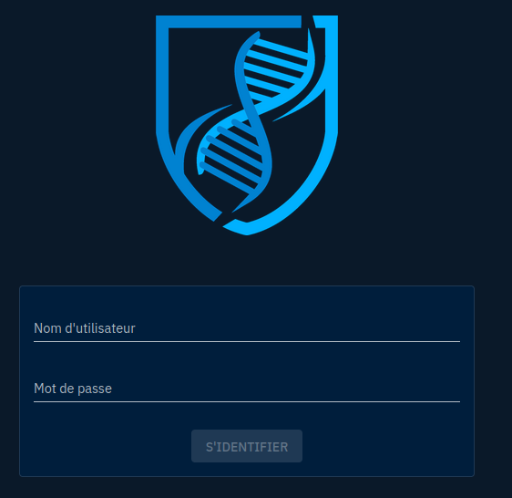 OpenCTI's login prompt showing the OpenCTI logo above a login and password fields