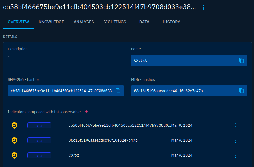 OpenCTI #9 - case study