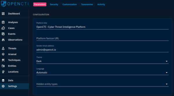 OpenCTI #3 - Platform administration